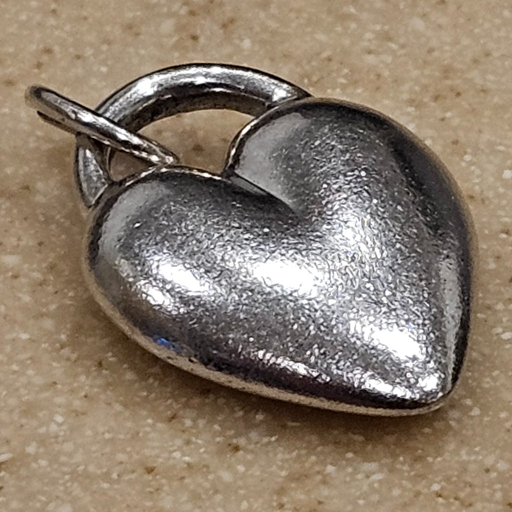 Rare Vintage Monica Rich Kosann Heart Love Sterling Silver 925 Charm Pendant — image 3 of 8